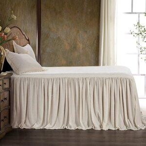 HiEnd Accents Stella Faux Silk Velvet Bedspread Set Twin Sz - Stone FB6900-TW-ST